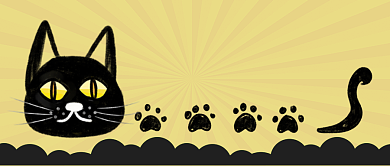 黄色节日双十一光棍节单身猫剖析首图背景