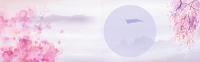 六月慢时光古风淘宝banner背景