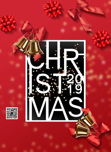 红色通用圣诞节促销海报背景