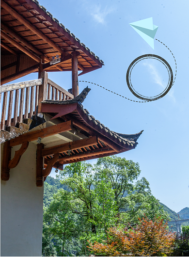 夏日乡村休闲民宿旅游海报背景