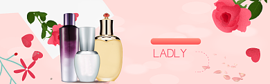 小清新淘宝美妆banner海报背景