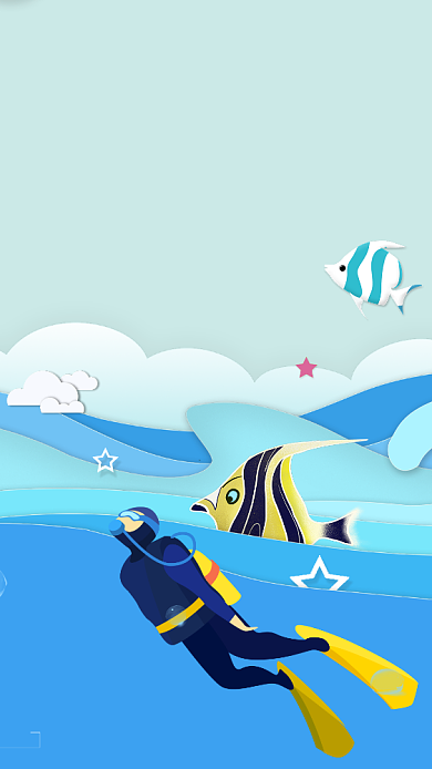 保护海洋手机海报背景