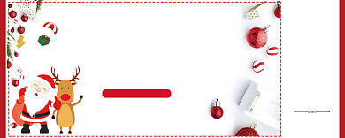 红色圣诞快乐活动优惠券背景