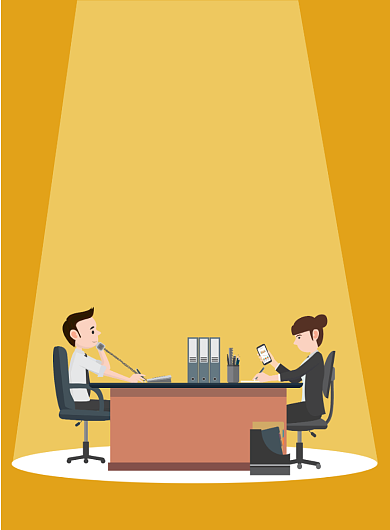 扁平简约招聘求职印刷海报背景