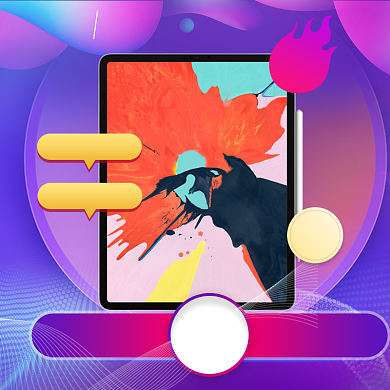 绚丽风格双十二平板电脑促销直通车背景