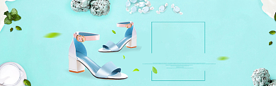 舒适百搭时尚女鞋淘宝banner背景