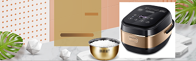 淡粉电饭煲质感淘宝banner背景