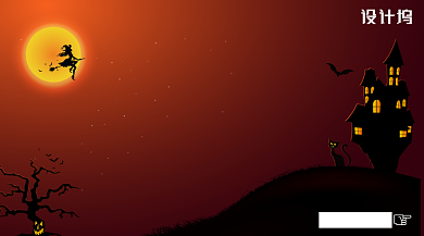 插画风万圣节惊魂体验胆小者勿进背景