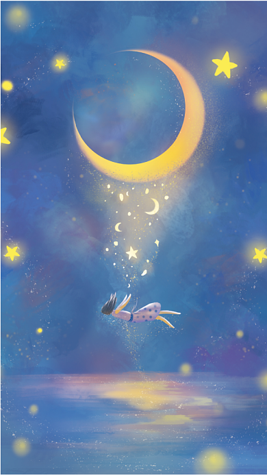 唯美星空手机壁纸设计海报背景