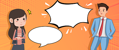 橙色明学公众号首图背景