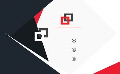 黑白色几何体商务风印刷名片背景