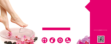 健康足浴红色优惠券背景