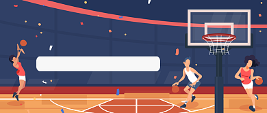 手绘简笔画运动健身健康篮球广告微信公众号素材图片背景