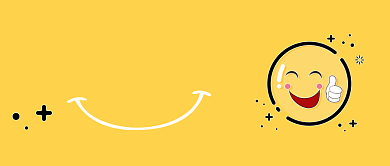 黄色可爱世界微笑日微信公众号素材图片背景