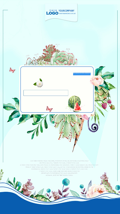 夏日清新花卉促销购物手机海报背景