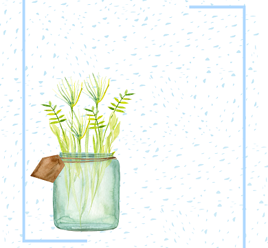 爱情缘浅情深植物手绘朋友圈封面背景