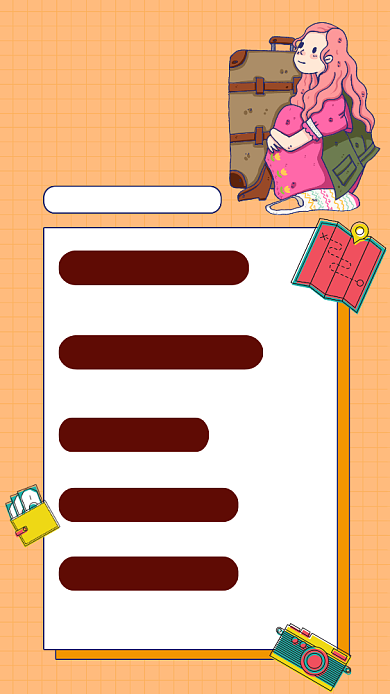 一个人旅游注意事项手机海报背景