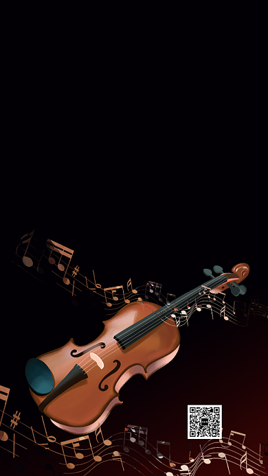 深色音乐培训手机海报 背景