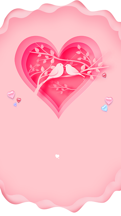 粉红唯美七夕快乐手机海报背景