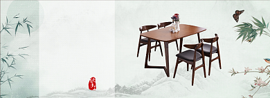 中国风古典家具特惠淘宝banner背景