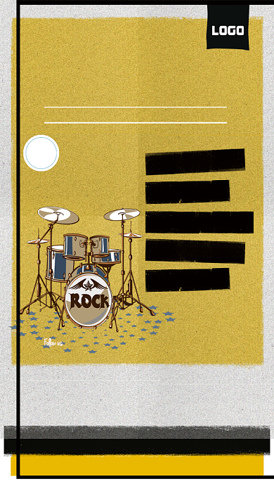 架子鼓培训海报私人订制背景