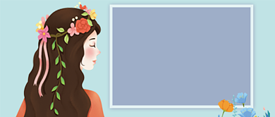 插画唯美风三八女神节公众号首图背景