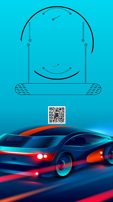 蓝色时尚智能未来大数据手机海报背景