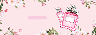 天猫女士香水花香优惠活动淘宝banner背景