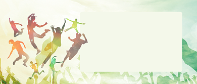 绿色剪影活力校园冬季运动会公众号首图背景