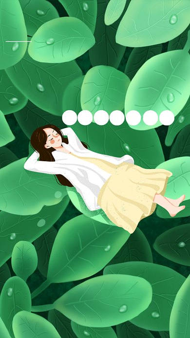 手绘女孩白露二十四节气宣传海报背景