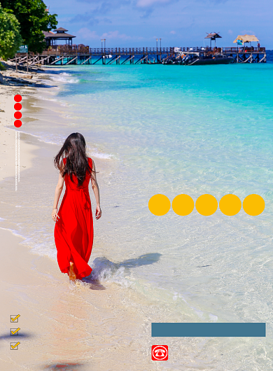 沙滩美女海南旅游蜜月旅游促销印刷海报背景