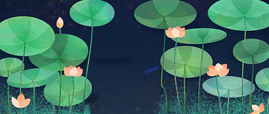 绿色清新荷花大暑公众号首图背景