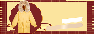 冬季时尚棉服换新淘宝banner背景