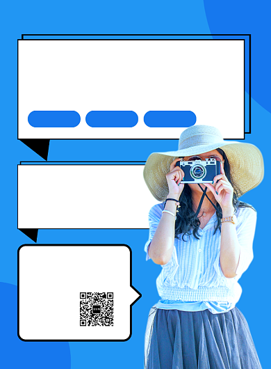 蓝色简约招聘摄影师印刷海报背景