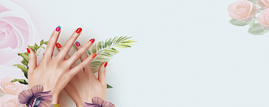 美甲优惠券背景