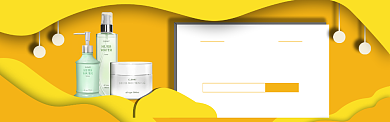化妆品秋季新品淘宝banner背景