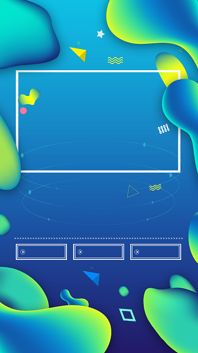 创意蓝色周年庆手机海报背景