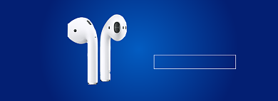 蓝色渐变耳机促销banner背景