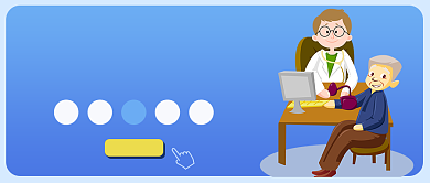 蓝色卡通世界高血压日公益公众号首图背景