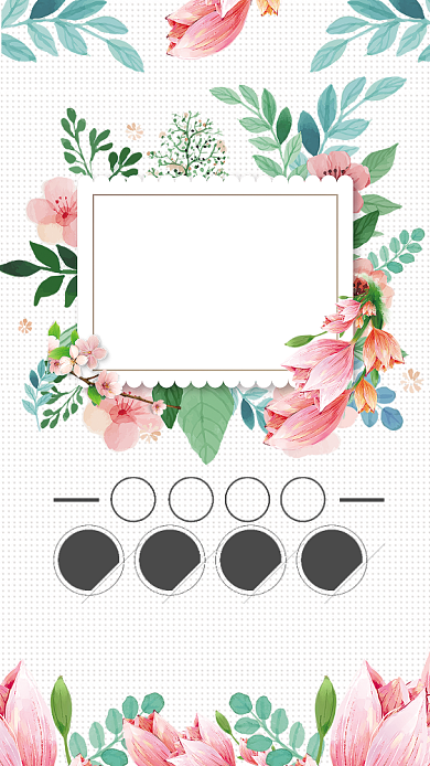 简约花卉约惠夏天促销海报背景