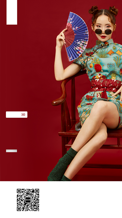 秋季新品女装手机海报背景