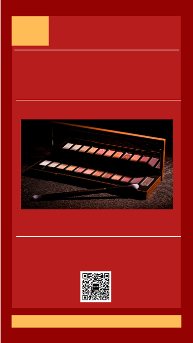 红色时尚简约彩妆疯狂大促手机海报模板背景