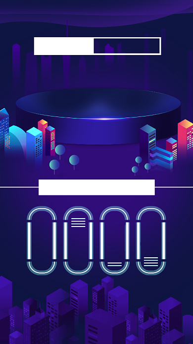 科技未来AI时代立体宣传海报背景