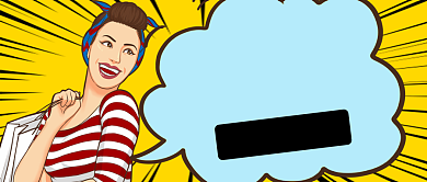 黄色活泼购物剁手攻略公众号首图背景