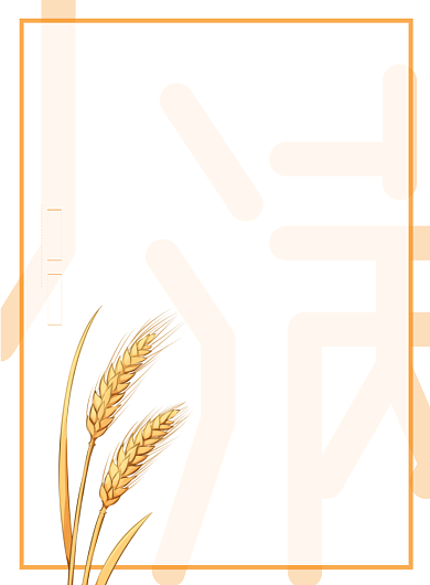 橙色简约创意小满印刷海报背景