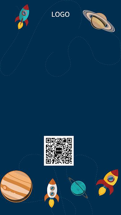 科技情趣班手机海报背景