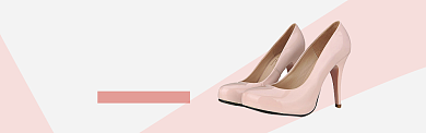 粉色服装服饰鞋类高跟鞋促销banner背景