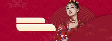 天猫女装国潮中国风服饰限时优惠淘宝banner背景