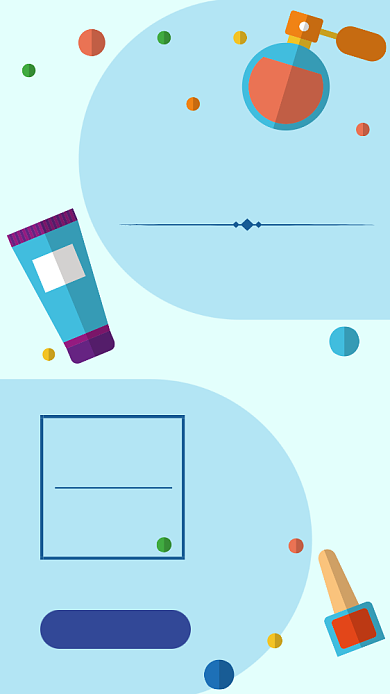 扁平风甜蜜七夕节化妆海报背景