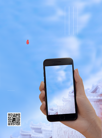 大气大雪雪景拍照二十四节气海报背景